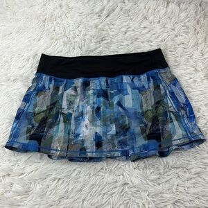 Lululemon Pace Rival Skirt (Regular) *No Panels Sun Dazed Multi Blue / Super Dar